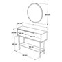 Hanah Home On12-W Aparador Blanco Tablero Partículas Melamina 100x76x29.5 cm